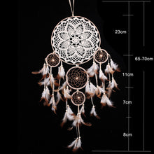 Charger l&#39;image dans la galerie, Capteur de Rêves - Dreamcatcher™ Artisanal culture amérindienne objet indien plumes anneaux toiles tissée attrape rêve amérindien