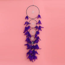 Charger l&#39;image dans la galerie, Attrape-Reves-Géant-Mural-violet-décoratifs-Decor-pour-chambre-d-enfant-style-indien-Decoration-attrape-reves-pour-bebe