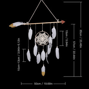 Capteur de Rêves Iroquois - Décoration Chambre Enfant - Culture Amérindienne, premières tribus d'amérique attrape rêves géant décoration murale pour intérieur 