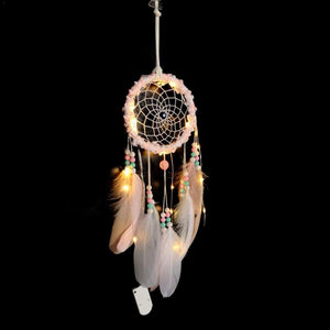 attrape rêve lumineux capteurs de rêves culture amérindienne peuple amérindien décoration intérieur chambre