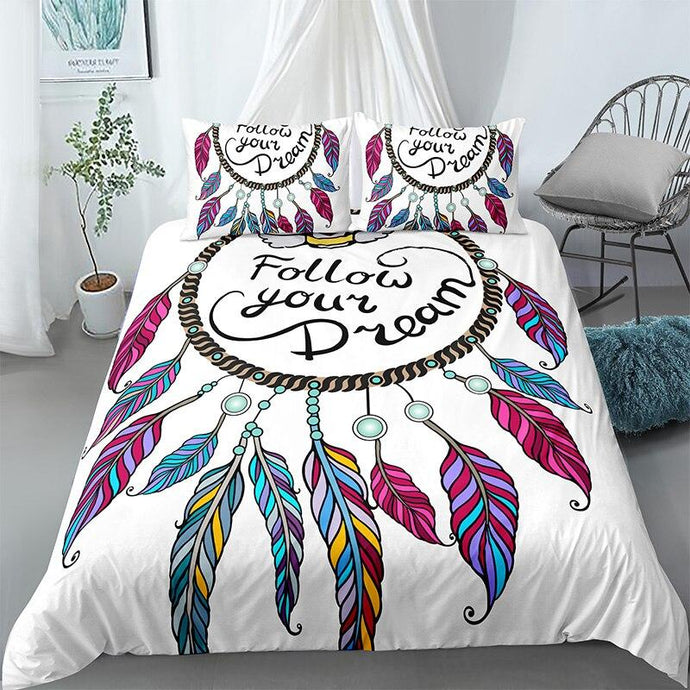 Housse de couette Attrape Rêves Follow Your Dream Décoration Amerindienne Chic Bohème intérieur literie lit confort