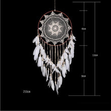 Charger l&#39;image dans la galerie, Attrape Rêves Géant Mural Blanc Culture amérindienne capteur de rêves indien tribus sioux d&#39;indien d’Amérique objet de décoration d&#39;intérieur murale