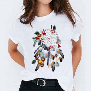 T-Shirt Attrape Rêves Femme Houx de Noël - Blanc