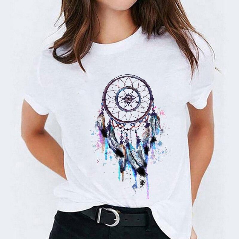 T-Shirt Attrape Rêves Femme Mystérieux - Blanc